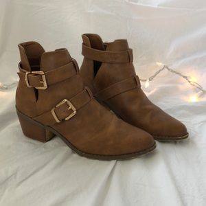 brown heeled boots